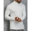 T-Shirts Et Debardeurs Pour Hommes LITB | Homme T Shirt Tee T-Shirt Chemise A Manches Longues Plein Col Roule Plein Air Vacances Manche Longue Vetement Tenue Mode Design Basique