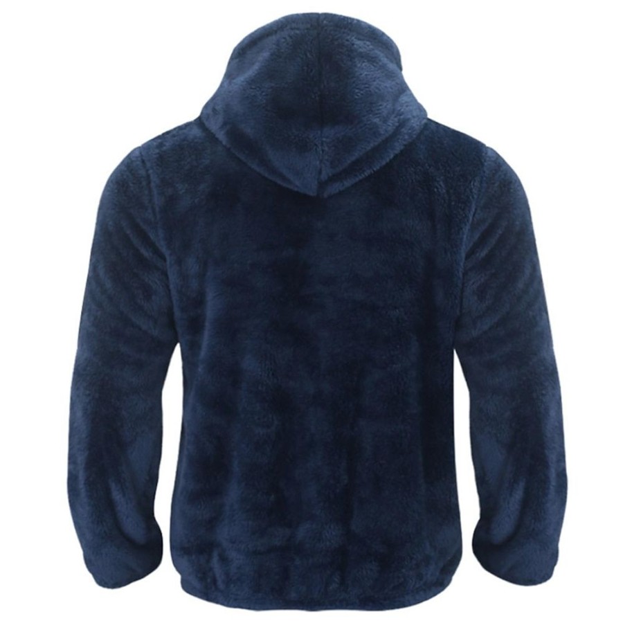 Sweats A Capuche Et Sweat-Shirts LITB | Homme Sweat A Capuche Sweat A Capuche Zippe Sherpa Flou Capuche Plein Drapeau National Sport & Loisir Du Quotidien Vacances Vetement De Rue Frais Decontractees Automne Hiver