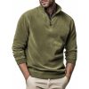 Sweats A Capuche Et Sweat-Shirts LITB | Homme Sweat Shirt Sweat-Shirt Quart De Fermeture Eclair Col Mao Plein Sport & Loisir Du Quotidien Vacances Vetement De Rue Basique Decontractees Printemps