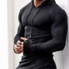 Sweats A Capuche Et Sweat-Shirts LITB | Homme Sweat A Capuche Capuche Couleur Unie Lacet Sport & Loisir Vetement De Rue Frais Casual Grand Et Grand Hiver Automne Vetement Tenue Pulls Capuche Pulls Molletonnes