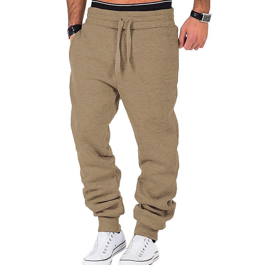 Bas Pour Hommes LITB | Homme Jogging Jogging Pantalon Poche Cordon Bas Exterieur Athleisure Hiver Spandex Respirable Evacuation De L Humidite Doux Fonctionnement Marche Le Jogging Tenue De Sport Tenues De Sport Couleur