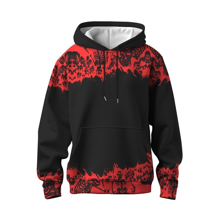 Sweats A Capuche Et Sweat-Shirts LITB | Graphic Feu Homme Mode 3D Effet Sweat A Capuche Sport Exterieur Vacances Vetement De Rue Sweats A Capuche Manche Longue Capuche Imprimer Poche Avant Printemps & Automne Designer Sweat