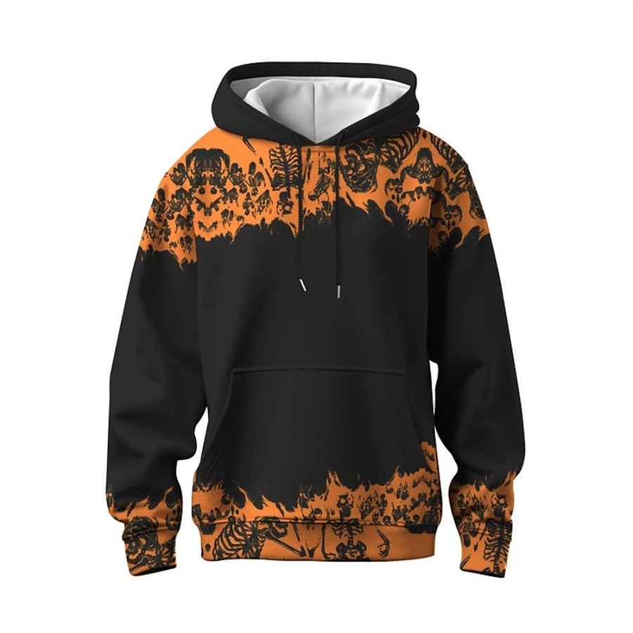 Sweats A Capuche Et Sweat-Shirts LITB | Graphic Feu Homme Mode 3D Effet Sweat A Capuche Sport Exterieur Vacances Vetement De Rue Sweats A Capuche Manche Longue Capuche Imprimer Poche Avant Printemps & Automne Designer Sweat