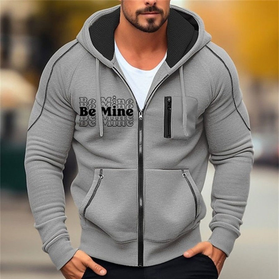 Sweats A Capuche Et Sweat-Shirts LITB | Lettre Imprimes Photos Homme Mode Sweat A Capuche Vacances Sortie Vetement De Rue Sweats A Capuche Manche Longue Capuche Imprimer Printemps & Automne Designer Sweat A Capuche