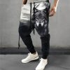 Bas Pour Hommes LITB | Loup Retro Vintage Abstrait Homme Impression 3D Joggings Pantalon Exterieur Plein Air Casual Quotidien Polyester S M L Taille Mediale Elasticite Pantalon