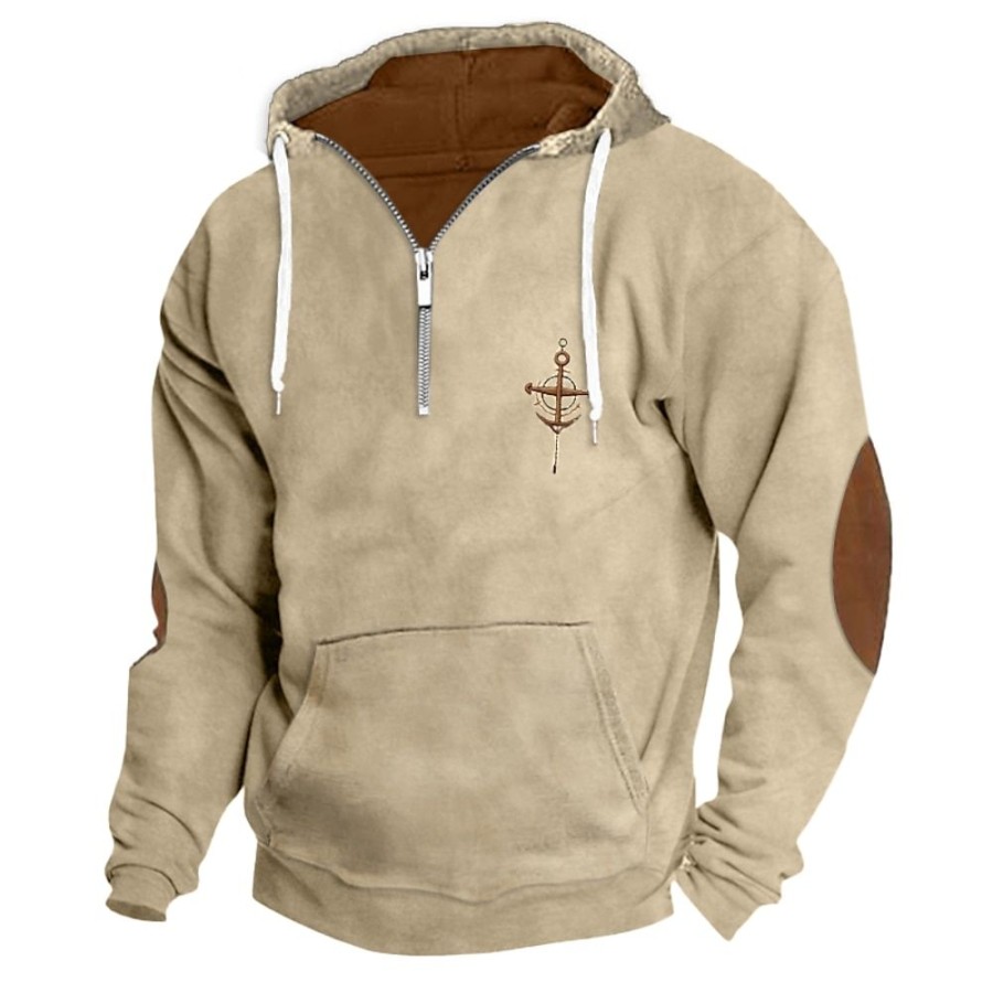 Sweats A Capuche Et Sweat-Shirts LITB | Homme Sweat A Capuche Capuche Plein Sport & Loisir Du Quotidien Vacances Velours Cotele Vetement De Rue Frais Decontractees Printemps & Automne Vetement Tenue Pulls Capuche