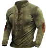 T-Shirts Et Debardeurs Pour Hommes LITB | Hommes Henley Chemise Tee Top Plaine Henley Street Vacances Manches Longues Patchwork Fermeture Eclair Vetements Vetements Designer Vintage Basique La Poche Zippee