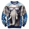 Sweats A Capuche Et Sweat-Shirts LITB | Graphic Animal Homme Mode 3D Effet Sweat A Capuche Vacances Sortie Vetement De Rue Sweats Manche Longue Col Ras Du Cou Imprimer Printemps & Automne Designer Sweat A Capuche