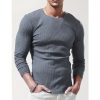 T-Shirts Et Debardeurs Pour Hommes LITB | Homme T Shirt Tee Chemise Henley Shirt T-Shirt Chemise A Manches Longues Plein Henley Plein Air Vacances Manche Longue Patchwork Vetement Tenue Mode Design Basique