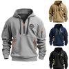 Sweats A Capuche Et Sweat-Shirts LITB | Homme Sweat A Capuche Sweat A Capuche Quart Zippe Capuche Plein Poche Sport & Loisir Du Quotidien Vacances Vetement De Rue Frais Decontractees Printemps & Automne Vetement