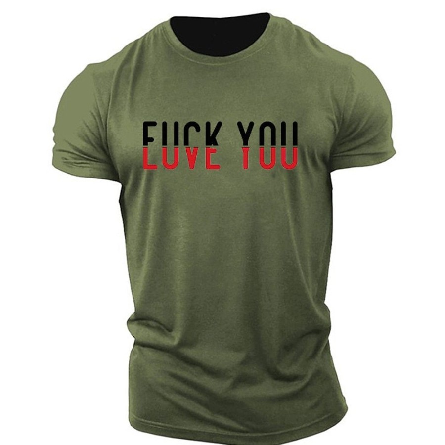 T-Shirts Et Debardeurs Pour Hommes LITB | Lettre Imprimes Photos T Shirt Tee T-Shirt Graphique Homme Graphique Melange De Coton Chemise Decontractees Chemise Manche Courte T-Shirt Confortable Exterieur Plein Air Ete