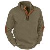 Sweats A Capuche Et Sweat-Shirts LITB | Homme Sweat Shirt Bloc De Couleur Patchwork Poche Sport & Loisir Du Quotidien Vacances Velours Cotele Vetement De Rue Decontractees Polaire Fine Automne Hiver Vetement