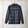 Vetements D'Exterieur Pour Hommes LITB | Homme Veste En Lin Veste Decontractee Exterieur Usage Quotidien Poche Printemps & Automne Plaid Bloc De Couleur Mode Vetement De Rue Col Mao Normal Veste