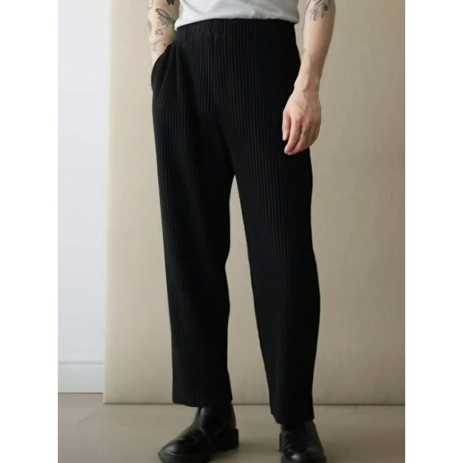 Bas Pour Hommes LITB | Homme Pantalon De Costume Pantalon En Velours Cotele Pantalon Pantalon De Costume Poche Taille Elastique Jambe Droite Plein Confort Respirable Exterieur Du Quotidien Sortie Mode Decontractees