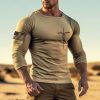 T-Shirts Et Debardeurs Pour Hommes LITB | Graphic Drapeau National Mode Design Decontractees Homme 3D Effet T Shirt Tee Sport Exterieur Vacances Sortie T-Shirt Manche Longue Col Ras Du Cou Chemise Printemps & Automne