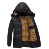 Vetements D'Exterieur Pour Hommes LITB | Homme Manteau D Hiver Doudoune Zippe Poche Polyester Poche Rendez-Vous Casual Quotidien Fin De Semaine Normal Garder Au Chaud Chaud Coupe Vent Exterieur Hiver Couleur Unie / Unie Doudoune Noir