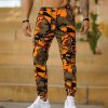 Bas Pour Hommes LITB | Homme Pantalon Cargo Pantalon Cargo Pantalon Jogging Pantalon Camouflage Poche Camouflage Confort Respirable Exterieur Du Quotidien Sortie Melange De Coton Mode Decontractees