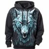 Sweats A Capuche Et Sweat-Shirts LITB | Graphic Loup Homme Mode 3D Effet Sweat A Capuche Sport Exterieur Vacances Vetement De Rue Sweats A Capuche Manche Longue Capuche Imprimer Poche Avant Printemps & Automne Designer Sweat