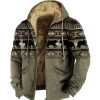 Sweats A Capuche Et Sweat-Shirts LITB | Animal Tribal Homme Du Quotidien 3D Effet Sweat A Capuche Zippe Vacances Sortie Sweats A Capuche Manche Longue Capuche Toison Hiver Designer Sweat A Capuche