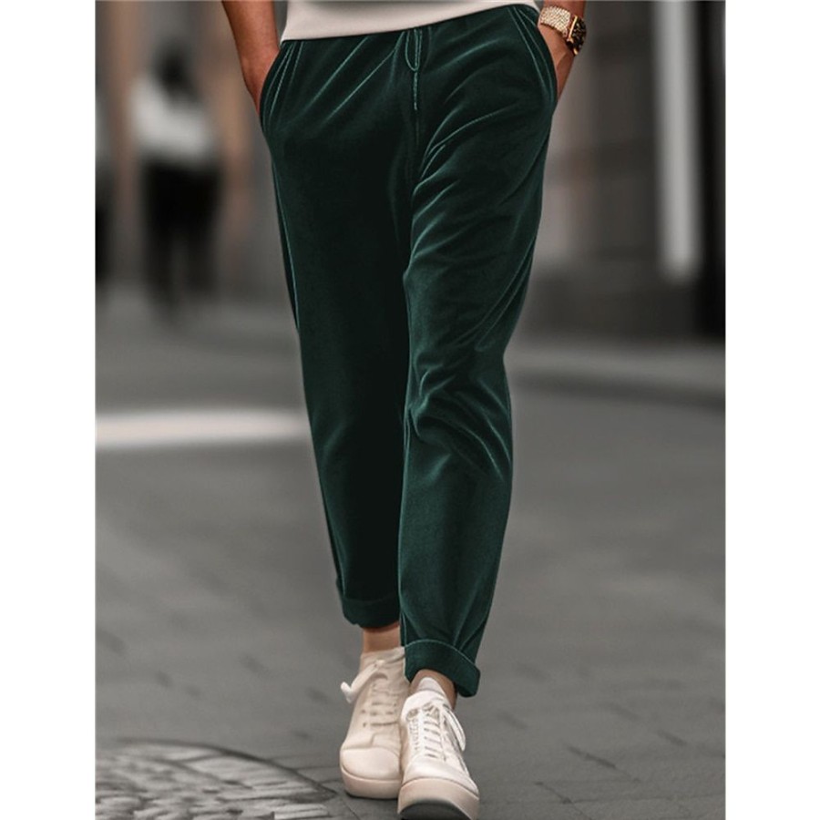 Bas Pour Hommes LITB | Homme Joggings Pantalon Jogger Pantalon Pantalon En Velours Cordon Taille Elastique Manchette Elastique Plein Confort Respirable Casual Du Quotidien Vacances Sportif Mode