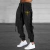 Bas Pour Hommes LITB | Lettre Jesus Retro Vintage Abstrait Homme Impression 3D Joggings Pantalon Jogging Pantalon Exterieur Plein Air Casual Quotidien Polyester S M L Taille Mediale Elasticite Pantalon