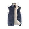 Vetements D'Exterieur Pour Hommes LITB | Homme Manteau D Hiver Gilet Matelasse Zippe Poche Polyester Poche Exterieur Rendez-Vous Casual Quotidien Normal Mode Decontractees Doublure Polaire Chaud Hiver Plein Doudoune