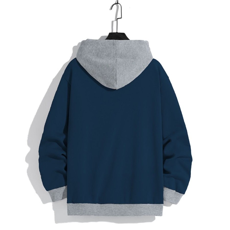 Sweats A Capuche Et Sweat-Shirts LITB | Homme Sweat A Capuche Capuche Bloc De Couleur Sport & Loisir Du Quotidien Vacances Vetement De Rue Frais Decontractees Printemps & Automne Vetement Tenue Pulls