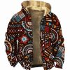 Sweats A Capuche Et Sweat-Shirts LITB | Graphic Tribal Homme Du Quotidien 3D Effet Sweat A Capuche Vacances Sortie Sweats A Capuche Manche Longue Capuche Imprimer Automne Hiver Designer Sweat A Capuche