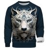 Sweats A Capuche Et Sweat-Shirts LITB | Graphic Animal Homme Du Quotidien 3D Effet Sweat Shirt Sport Exterieur Vacances Sweats Manche Longue Col Ras Du Cou Imprimer Toison Automne Hiver Designer Sweat A Capuche