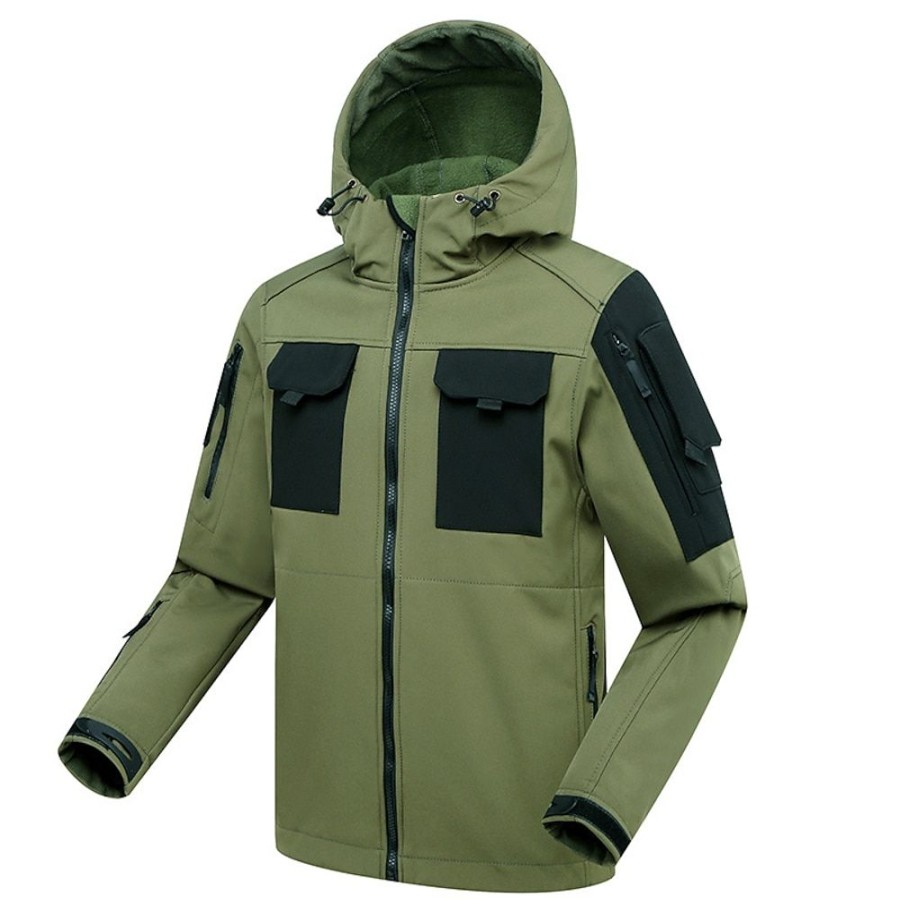 Vetements D'Exterieur Pour Hommes LITB | Homme Veste D Hiver Veste Polaire Veste Softshell Veste Tactique Exterieur Usage Quotidien Chaud Automne Hiver Plein Mode Vetement De Rue Capuche Normal Veste