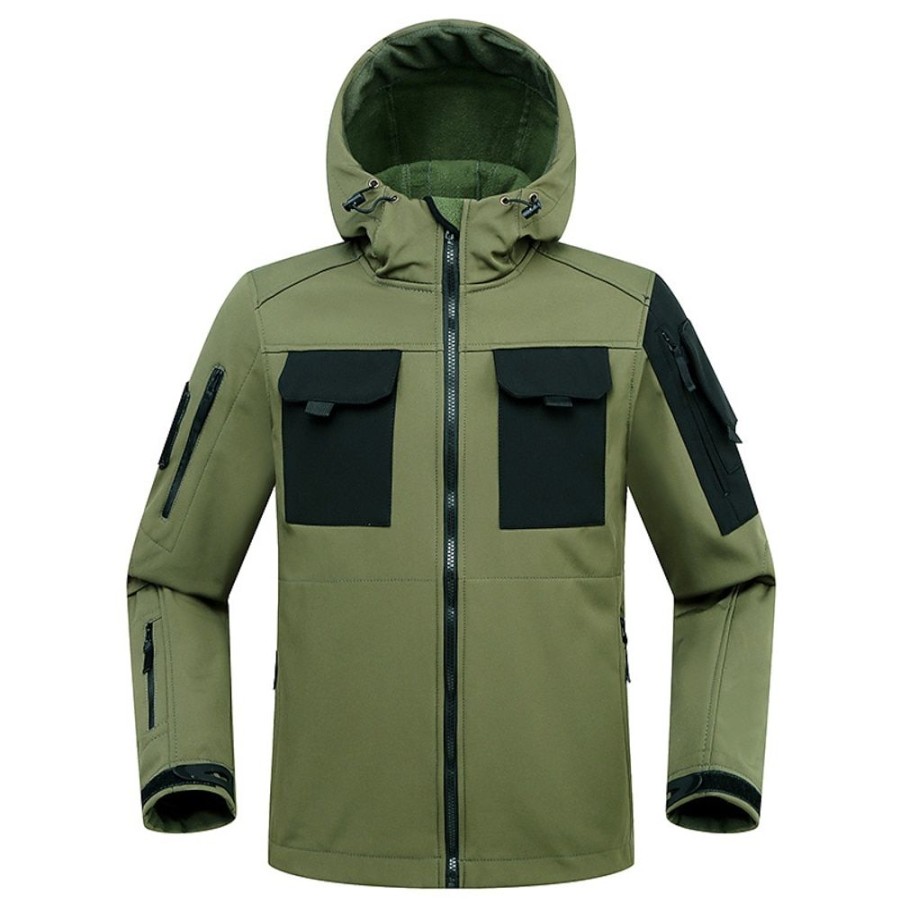 Vetements D'Exterieur Pour Hommes LITB | Homme Veste D Hiver Veste Polaire Veste Softshell Veste Tactique Exterieur Usage Quotidien Chaud Automne Hiver Plein Mode Vetement De Rue Capuche Normal Veste