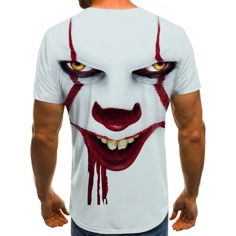 T-Shirts Et Debardeurs Pour Hommes LITB | Homme T Shirt Tee Chemise Tee Vetement De Rue Casual Punk Et Gothique Manche Courte Graphic Tribal 3D Print Col Rond Halloween Sortie Imprimer Vetements Vetement De Rue