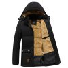 Vetements D'Exterieur Pour Hommes LITB | Homme Manteau D Hiver Veste D Hiver Doudoune Veste Polaire Zippe Poche Polyester Poche Exterieur Rendez-Vous Casual Quotidien Normal Mode Decontractees Coupe Vent Chaud Hiver Plein Doudoune Noir