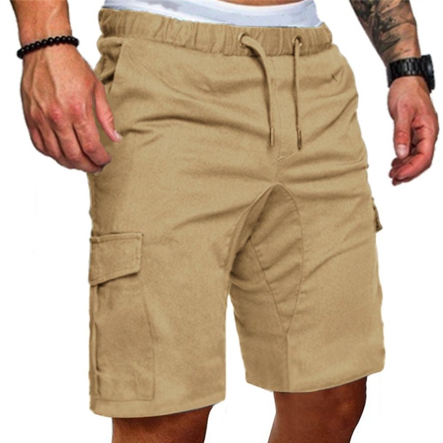 Bas Pour Hommes LITB | Homme Short Cargo Bermuda Shorts Decontractes Cordon Plein Confort Respirable Casual Du Quotidien Vacances Mode Style Classique