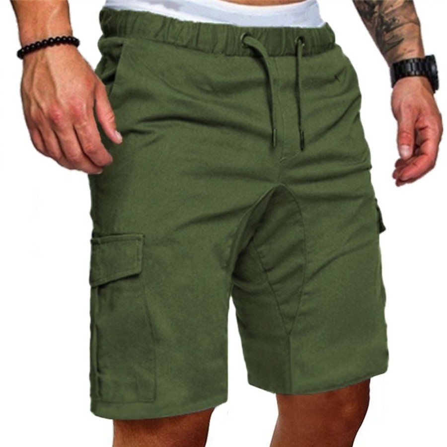 Bas Pour Hommes LITB | Homme Short Cargo Bermuda Shorts Decontractes Cordon Plein Confort Respirable Casual Du Quotidien Vacances Mode Style Classique