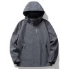 Vetements D'Exterieur Pour Hommes LITB | Homme Veste D Exterieur Veste Legere Impermeable Veste De Randonnee Exterieur Usage Quotidien Chaud Automne Hiver Plein Mode Vetement De Rue Capuche Normal Veste