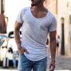 T-Shirts Et Debardeurs Pour Hommes LITB | Homme T Shirt Tee Couleur Unie Col Ras Du Cou Plein Air Des Sports Manches Courtes Imprimer Vetement Tenue Mode Design Casual Confortable / Ete / Ete