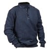 Sweats A Capuche Et Sweat-Shirts LITB | Homme Sweat Shirt Revers Plein Sport & Loisir Du Quotidien Vacances Vetement De Rue Basique Decontractees Printemps & Automne Vetement Tenue Pulls Capuche Pulls Molletonnes Bleu Marine