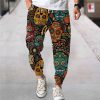 Bas Pour Hommes LITB | Homme Pantalon Jogger Pantalon Pantalon Ete Pantalon De Plage Cordon Taille Elastique Bande Dessinee Cranes Imprimes Photos Confort Respirable Sport Exterieur Casual Du Quotidien Vetement De Rue