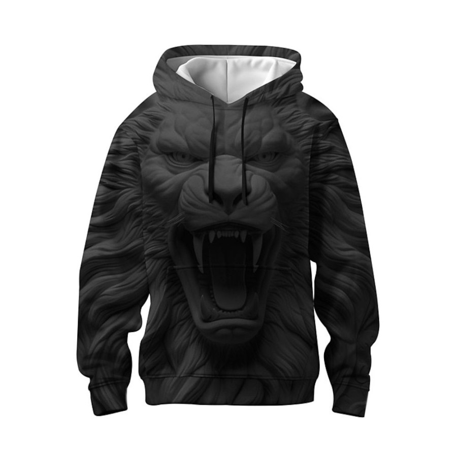 Sweats A Capuche Et Sweat-Shirts LITB | Graphic Animal Homme Mode 3D Effet Sweat A Capuche Sport Exterieur Vacances Vetement De Rue Sweats A Capuche Manche Longue Capuche Imprimer Poche Avant Printemps & Automne Designer Sweat