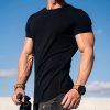 T-Shirts Et Debardeurs Pour Hommes LITB | Homme T Shirt Tee T-Shirt Plein Col Ras Du Cou Plein Air Vacances Manches Courtes Vetement Tenue Mode Design Basique