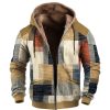 Sweats A Capuche Et Sweat-Shirts LITB | Graphic Plaid Homme Du Quotidien 3D Effet Sweat A Capuche Vacances Sortie Sweats A Capuche Manche Longue Capuche Imprimer Automne Hiver Designer Sweat A Capuche