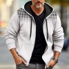 Sweats A Capuche Et Sweat-Shirts LITB | Homme Sweat A Capuche Sweat A Capuche Zippe Capuche Geometrique Pois Poche Sport & Loisir Du Quotidien Vacances Vetement De Rue Frais Decontractees Printemps