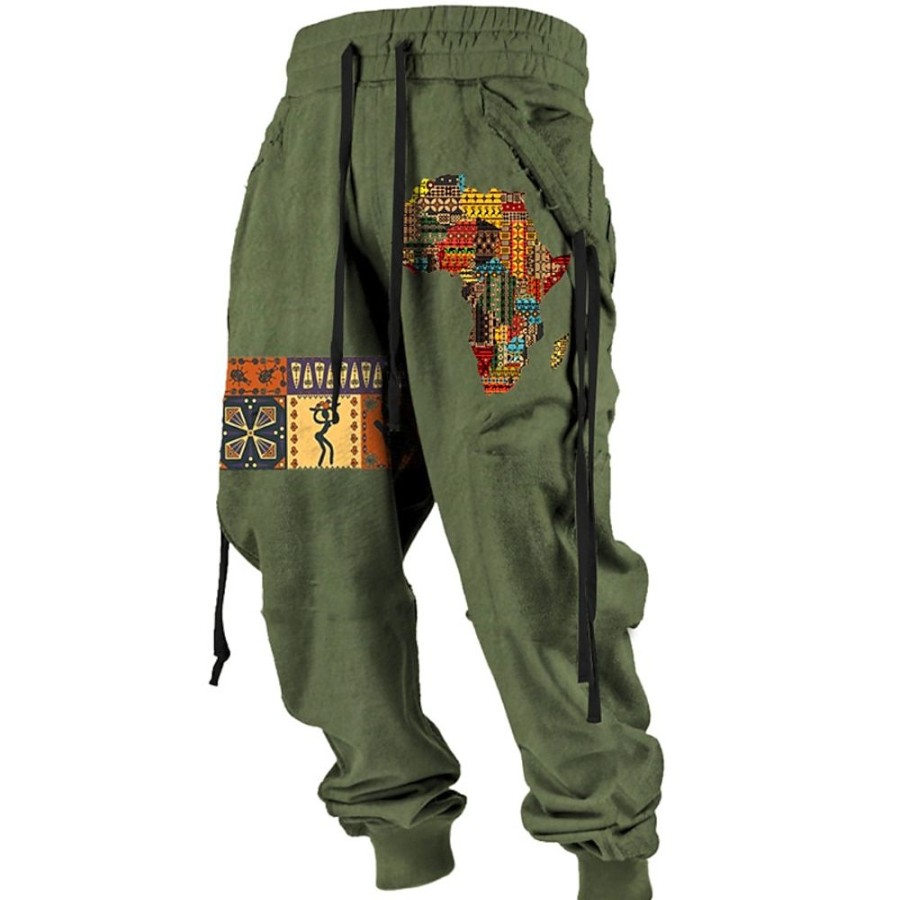 Bas Pour Hommes LITB | Tribal Impression Bandana Retro Vintage Homme Impression 3D Joggings Pantalon Exterieur Plein Air Casual Quotidien Polyester S M L Taille Mediale Elasticite Pantalon