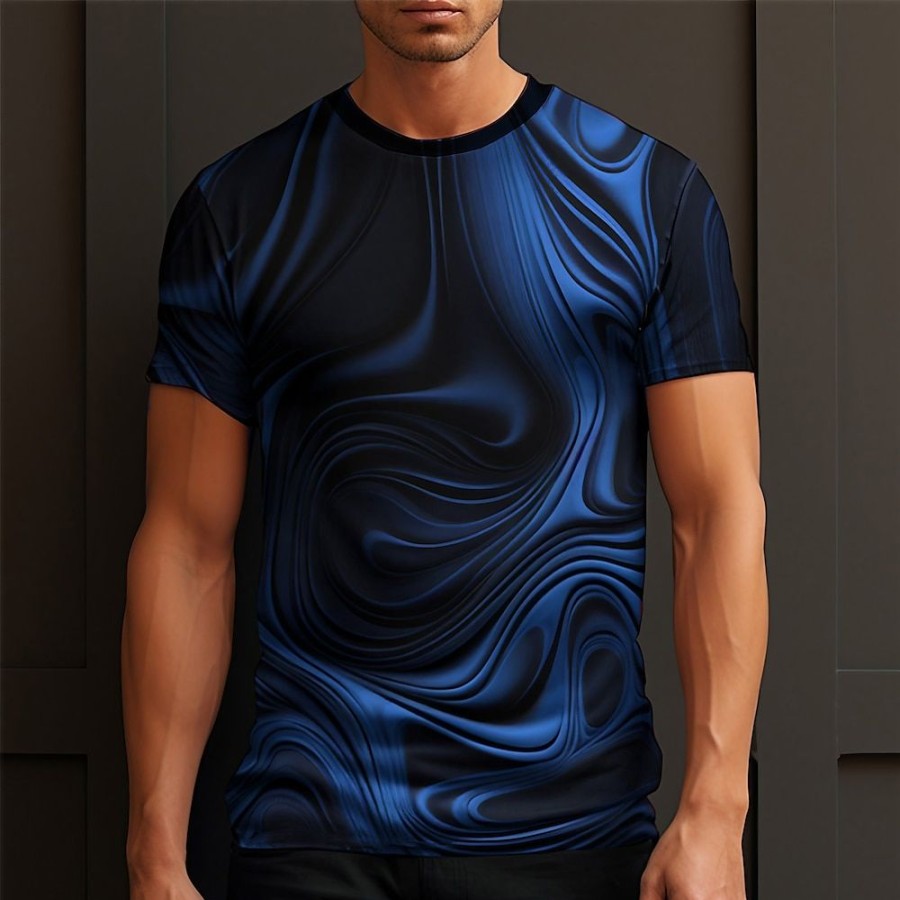 T-Shirts Et Debardeurs Pour Hommes LITB | Graphic Abstrait Du Quotidien Design Retro Vintage Homme 3D Effet T Shirt Tee Sport Exterieur Vacances Sortie T-Shirt Manche Courte Col Ras Du Cou Chemise Printemps Ete Vetement Tenue