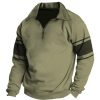 Sweats A Capuche Et Sweat-Shirts LITB | Homme Sweat Shirt Sweat-Shirt Quart De Fermeture Eclair Demi Fermeture Eclair Bloc De Couleur Sport & Loisir Du Quotidien Vacances Vetement De Rue Basique