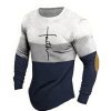 T-Shirts Et Debardeurs Pour Hommes LITB | Graphic Foi Mode Design Decontractees Homme 3D Effet T Shirt Tee Sport Exterieur Vacances Sortie T-Shirt Manche Longue Col Ras Du Cou Chemise Printemps & Automne