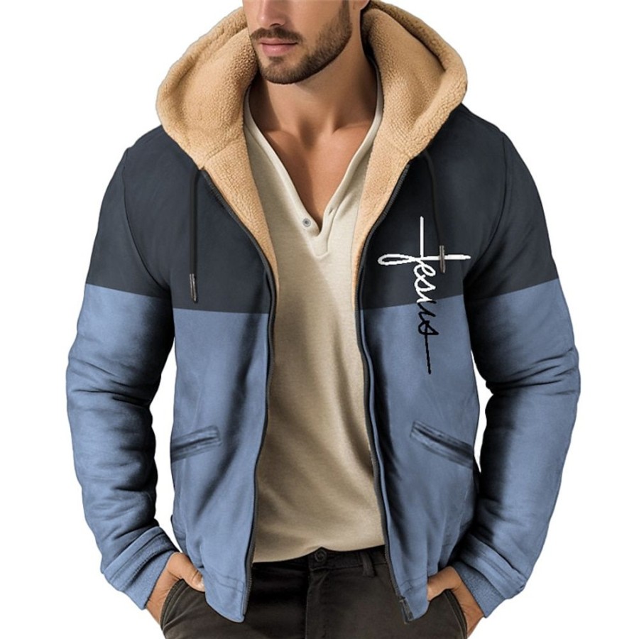 Sweats A Capuche Et Sweat-Shirts LITB | Graphic Bloc De Couleur Homme Du Quotidien 3D Effet Sweat A Capuche Vacances Sortie Sweats A Capuche Manche Longue Capuche Imprimer Automne Hiver Designer Sweat A Capuche