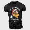 T-Shirts Et Debardeurs Pour Hommes LITB | Pere Noel Joyeux Noel Personnage Et Slogan Homme Graphique Melange De Coton Chemise Frais Classique Chemise Manche Courte T-Shirt Confortable Festival Ete Vetements De