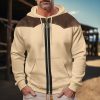 Sweats A Capuche Et Sweat-Shirts LITB | Homme Sweat A Capuche Sweat A Capuche Zippe Capuche Bloc De Couleur Patchwork Sport & Loisir Du Quotidien Vacances Frais Decontractees Azteque Occidental Printemps